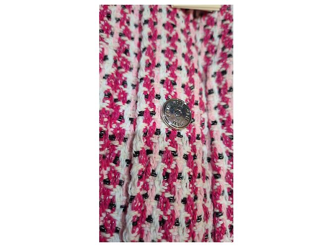 Maje Falda Mini de Tweed Fucsia Negro Rosa Blanco - vista 3