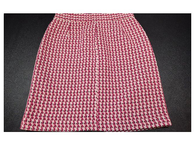 Maje Falda Mini de Tweed Fucsia Negro Rosa Blanco - vista 5