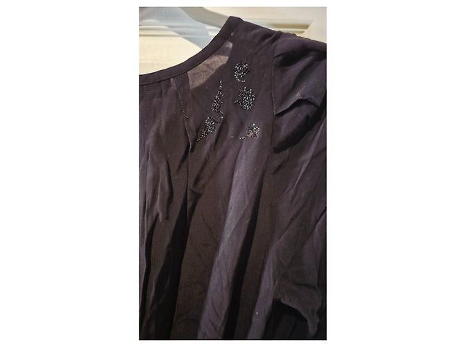 Zadig & Voltaire Vestido Negro de Viscosa - vista 12