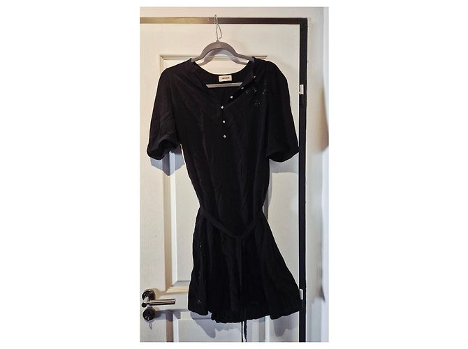 Zadig & Voltaire Vestido Negro de Viscosa - vista 2