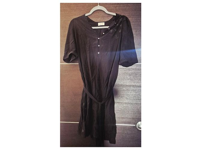 Zadig & Voltaire Vestido Negro de Viscosa - vista 4