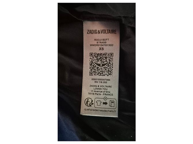 Zadig & Voltaire Vestido Negro de Viscosa - vista 8