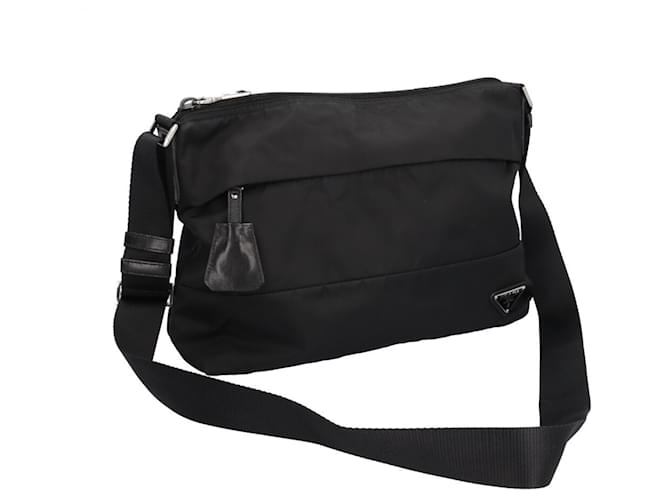 Borsa a tracolla in nylon Prada Nero - vista 10