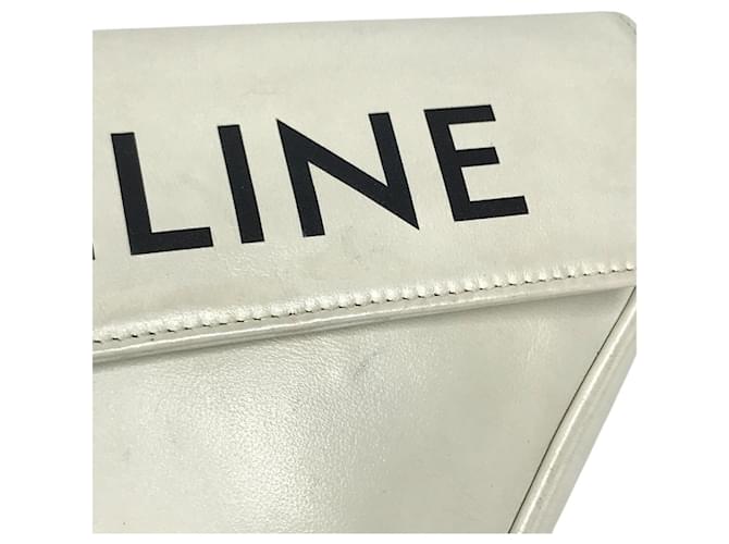 Céline Borsa a tracolla Celine Logo Triangle Pouch Nero Bianco - vista 6