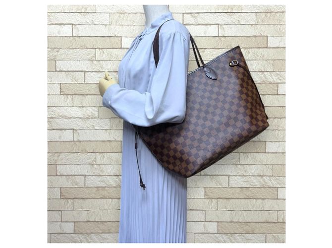 Borsa Tote Louis Vuitton Neverfull MM Damier Marrone Damier ebene - vista 2