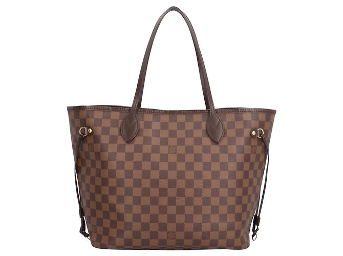 Borsa Tote Louis Vuitton Neverfull MM Damier Marrone Damier ebene - vista 3