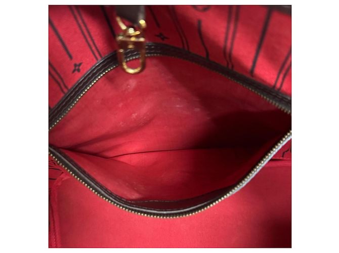 Borsa Tote Louis Vuitton Neverfull MM Damier Marrone Damier ebene - vista 8