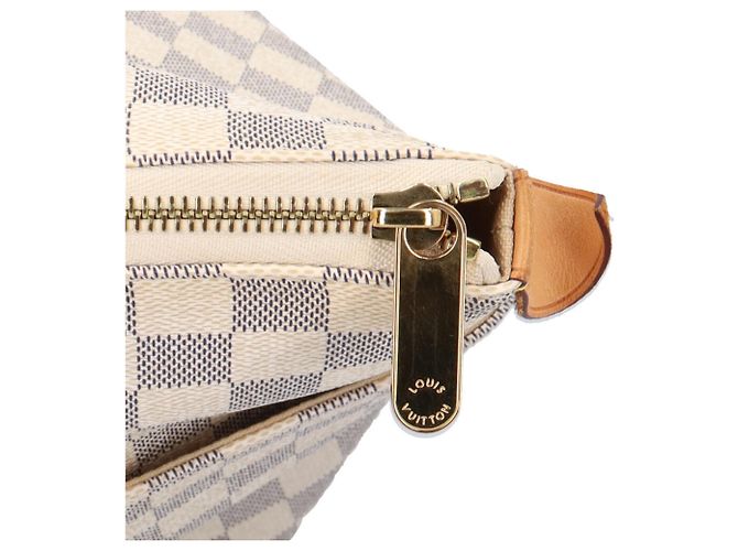 Borsa Tote Louis Vuitton Totally MM Damier Azur Bianco Multicolore - vista 10