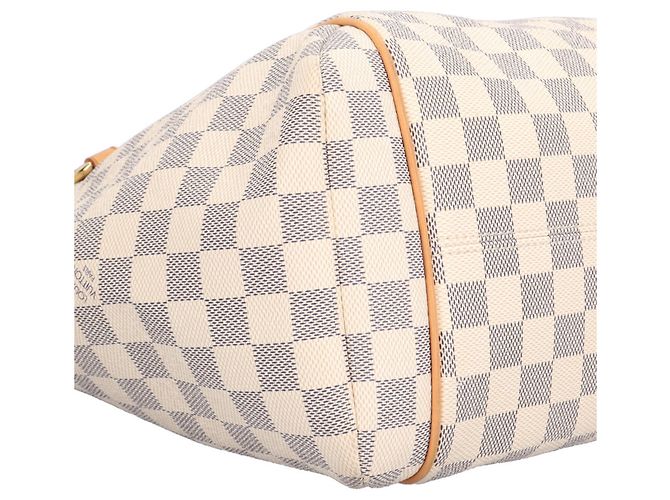 Borsa Tote Louis Vuitton Totally MM Damier Azur Bianco Multicolore - vista 7