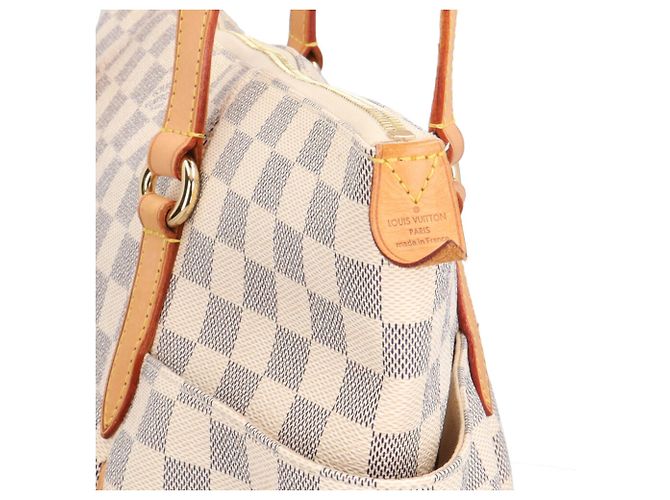 Borsa Tote Louis Vuitton Totally MM Damier Azur Bianco Multicolore - vista 9
