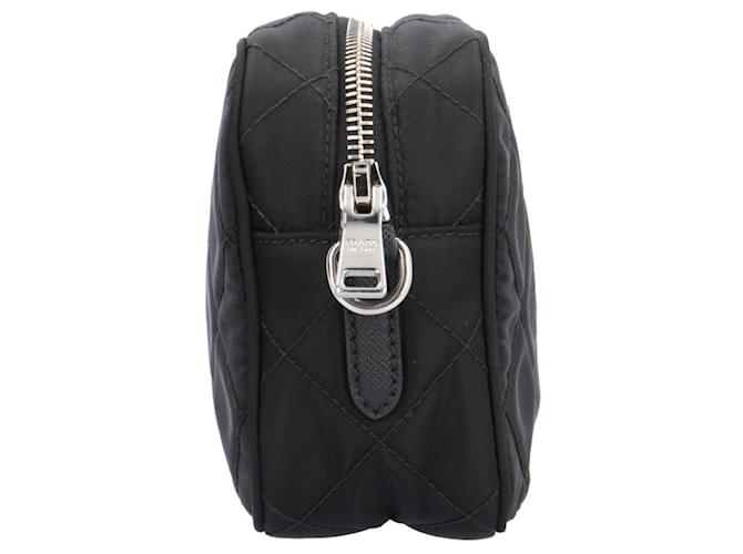 Prada gesteppte Schultertasche mit Kette Schwarz - Ansicht 4