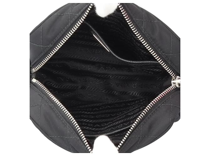 Prada gesteppte Schultertasche mit Kette Schwarz - Ansicht 7