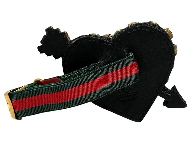 Bracciale Gucci Pierced Heart Charm Rosso Verde - vista 2