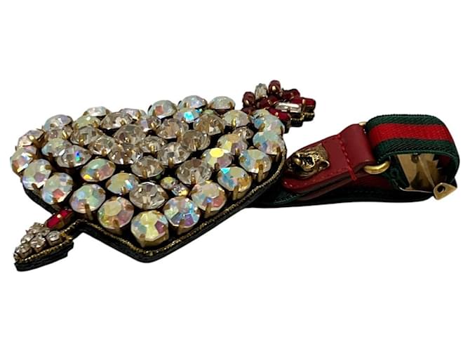 Bracciale Gucci Pierced Heart Charm Rosso Verde - vista 3