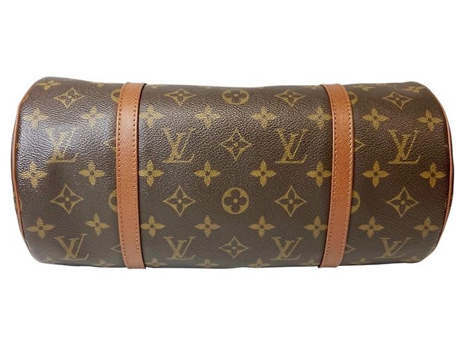 Borsa Louis Vuitton Old Papillon 30 Marrone Monogramma - vista 3