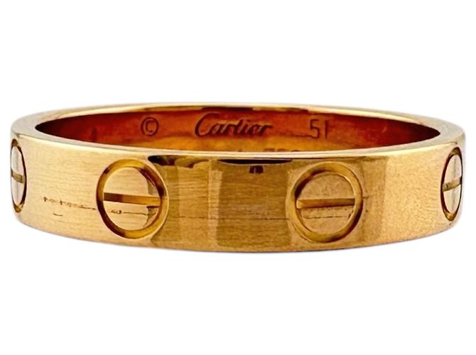 Anello Mini Love di Cartier in oro rosa 18K D'oro - vista 3