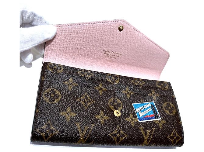Portafoglio Sarah Long Louis Vuitton Marrone Monogramma - vista 3