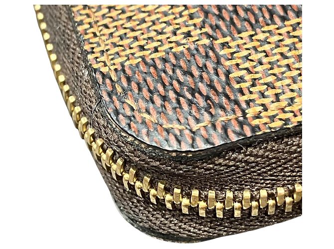 Portafoglio Zippy in tela Damier Louis Vuitton Marrone Damier ebene - vista 8