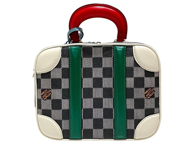 Borsa Louis Vuitton Valisette BB Marrone Multicolore Damier ebene - vista 2
