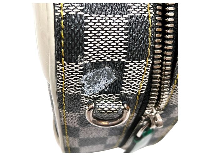 Borsa Louis Vuitton Valisette BB Marrone Multicolore Damier ebene - vista 8