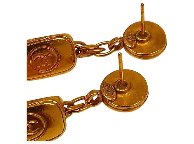 Timeless Orecchini Chanel Vintage Gripoix Swing D'oro - vista 10