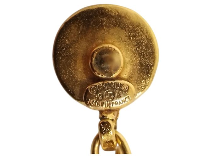 Timeless Orecchini Chanel Vintage Gripoix Swing D'oro - vista 13