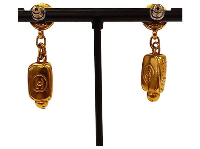 Timeless Orecchini Chanel Vintage Gripoix Swing D'oro - vista 3