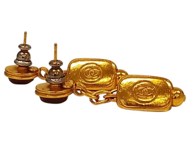 Timeless Orecchini Chanel Vintage Gripoix Swing D'oro - vista 5