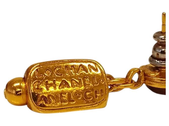 Timeless Orecchini Chanel Vintage Gripoix Swing D'oro - vista 7