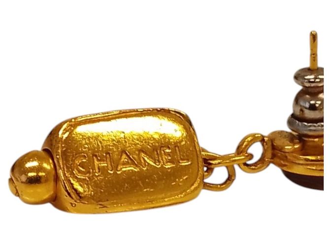 Timeless Orecchini Chanel Vintage Gripoix Swing D'oro - vista 8