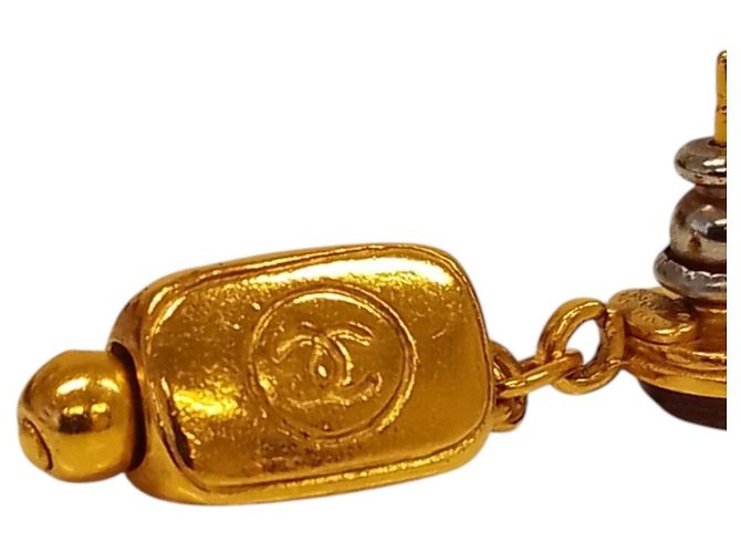 Timeless Orecchini Chanel Vintage Gripoix Swing D'oro - vista 9
