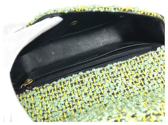 Chanel Vintage CC Coco Mark Logo Handtasche Grün - Ansicht 11