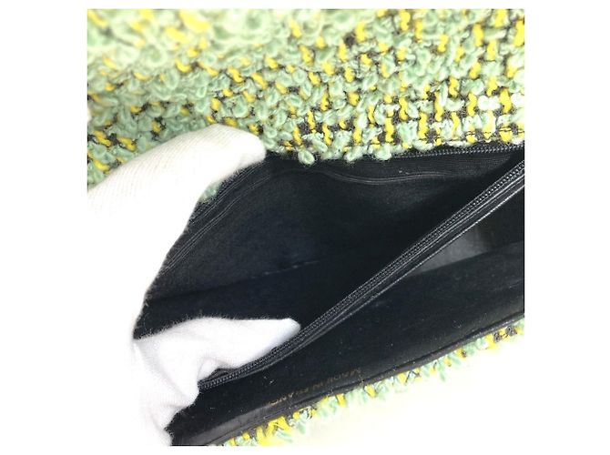 Chanel Vintage CC Coco Mark Logo Handtasche Grün - Ansicht 12