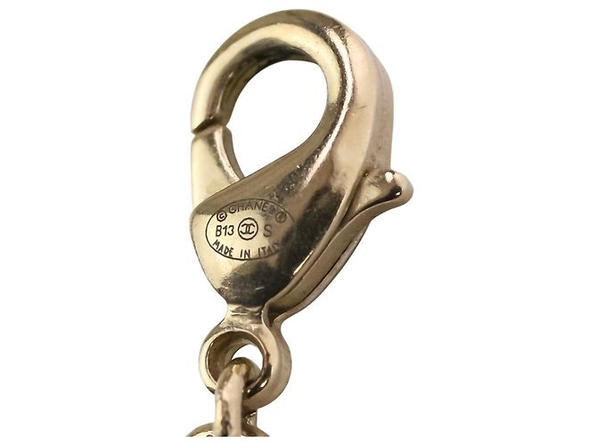 Collana a catena con perle e logo Coco di Chanel D'oro - vista 8