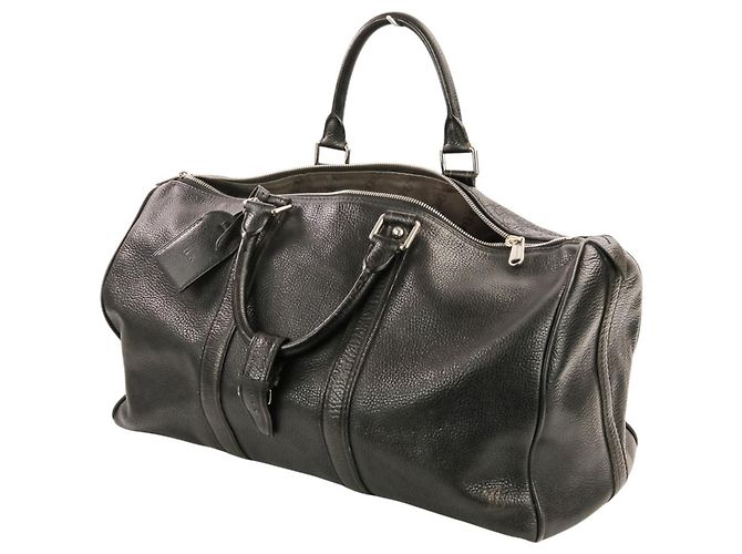 Borsa Boston Louis Vuitton Tobago Line Keepall 50 Nero - vista 7