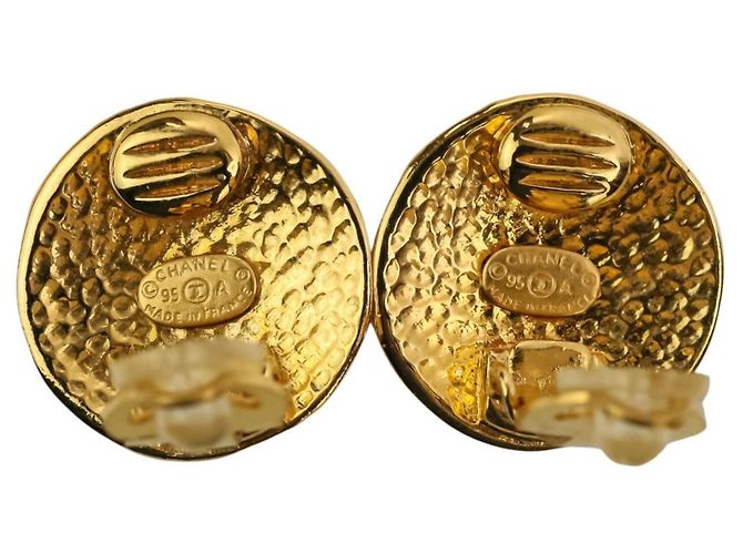 Orecchini a clip Chanel Vintage Coco Mark D'oro - vista 10