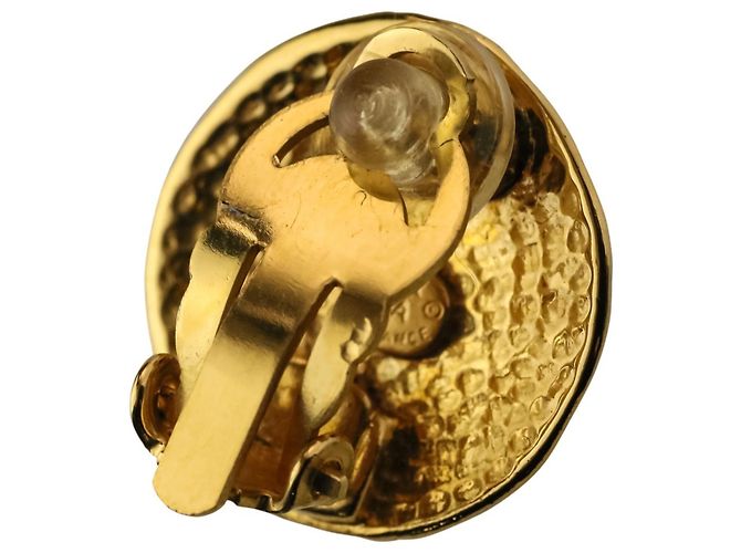 Orecchini a clip Chanel Vintage Coco Mark D'oro - vista 11