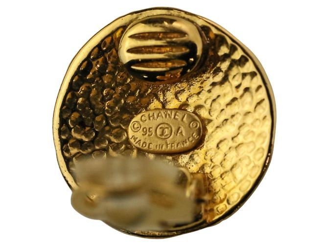 Orecchini a clip Chanel Vintage Coco Mark D'oro - vista 12