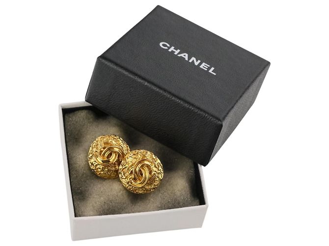Orecchini a clip Chanel Vintage Coco Mark D'oro - vista 13