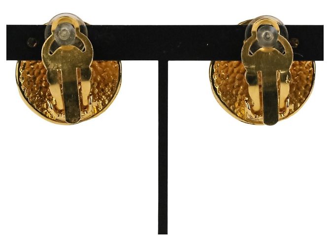Orecchini a clip Chanel Vintage Coco Mark D'oro - vista 2