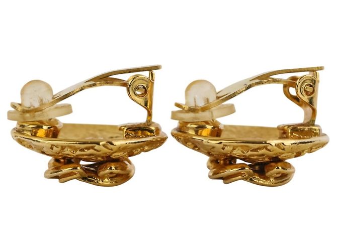 Orecchini a clip Chanel Vintage Coco Mark D'oro - vista 5
