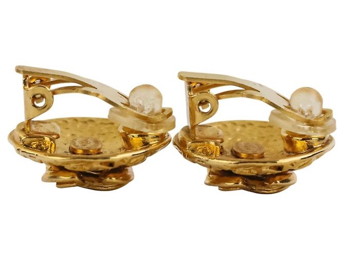 Orecchini a clip Chanel Vintage Coco Mark D'oro - vista 6