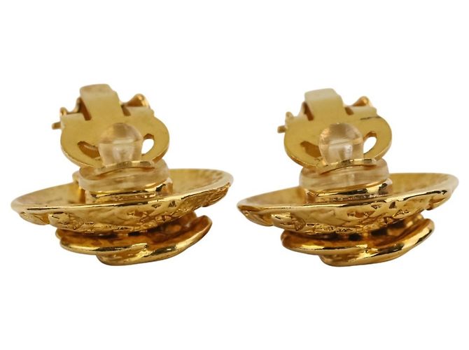 Orecchini a clip Chanel Vintage Coco Mark D'oro - vista 7