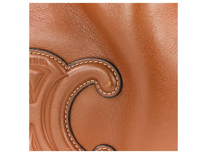 Céline Borsa Celine Small Cabas Drawstring Cuire Triomphe Marrone - vista 15
