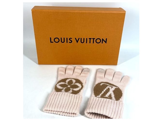 Louis Vuitton Flight Mode Wollhandschuhe Beige - Ansicht 2