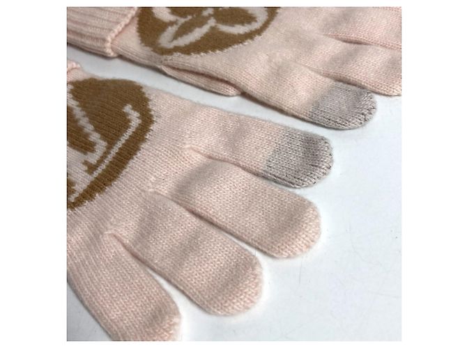 Louis Vuitton Flight Mode Wollhandschuhe Beige - Ansicht 4