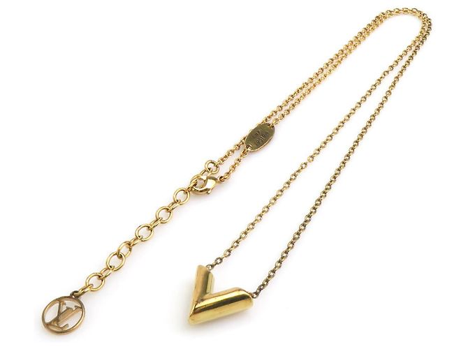 Collana Louis Vuitton Essential V Metal D'oro - vista 10