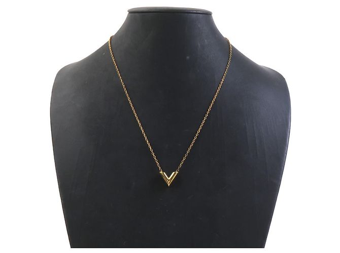 Collana Louis Vuitton Essential V Metal D'oro - vista 11