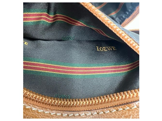 Loewe Velázquez Vintage Twist Handle Leder Schultertasche Braun - Ansicht 10