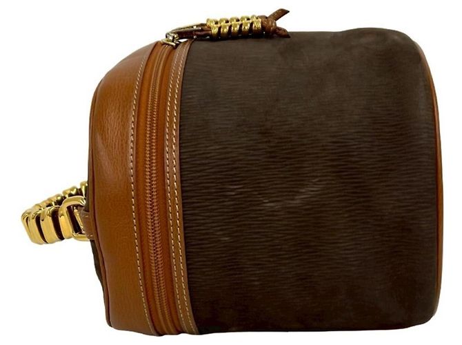 Loewe Velázquez Vintage Twist Handle Leder Schultertasche Braun - Ansicht 5